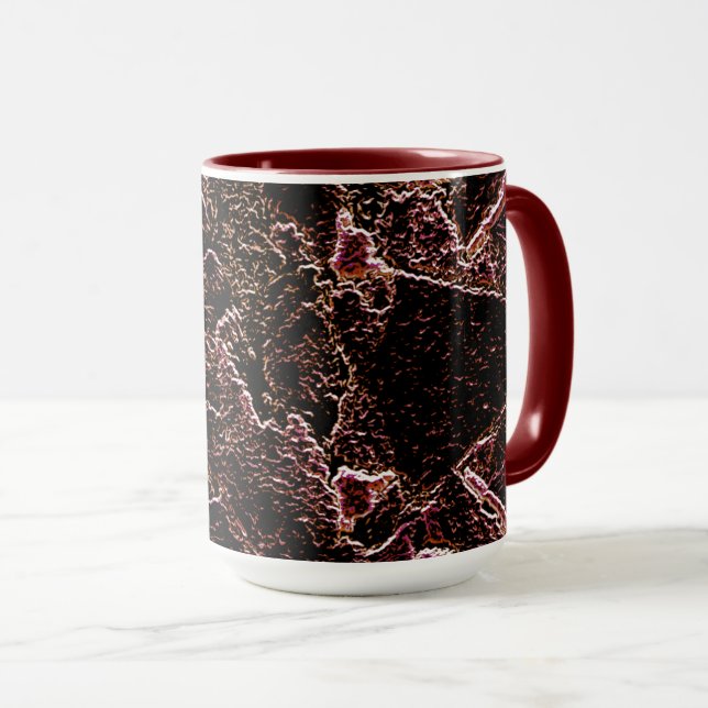 Textura estilo rocha marrom entalhada mugg (Framsida höger)