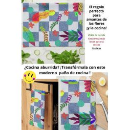 Textura floral kökshandduk