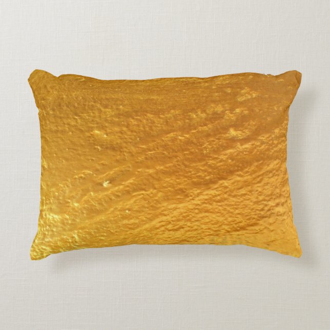 Texturabstrakt vägg av guld-färg, gammal. prydnadskudde (Framsidan)