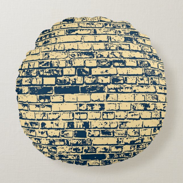 Texture of a brick wall. Elegant wallpaper design. Rund Kudde (Framsidan)
