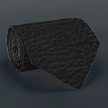 Textured Black Faux Neck Tie Slips<br><div class="desc">Captivate with our Textured Black Faux Neck Tie. Featuring a rich,  deep black color and intricate leather texture,  this necktie is a visual masterpiece. It's the ideal men's accessory for adding depth and character to your outfit,  ensuring you're always dressed to impress. A truly stylish black tie.</div>