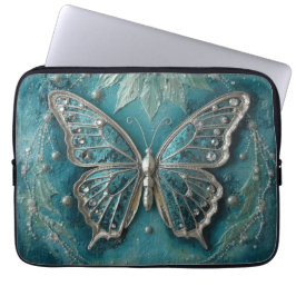 Textured Floral Art – Soft Nature Flower Design Laptop Fodral