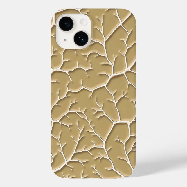 Textured Khaki Branch iPhone Case for Style (Baksida)