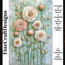 Textured Peonies, Cottage Garden BDL6 Decoupage