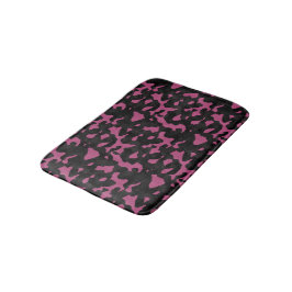 Textured pink and black camo abstract Badrumsmatta