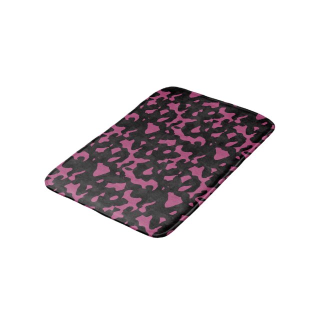  Textured pink and black camo abstract Badrumsmatta (Vinklad)