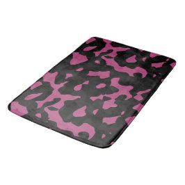  Textured pink and black camo abstract Badrumsmatta