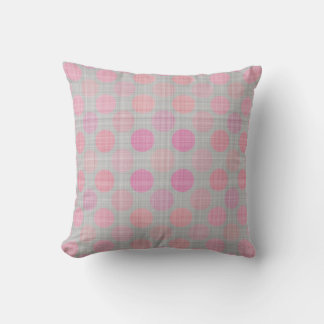 textured pink dots kudde