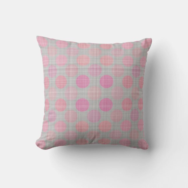 textured pink dots kudde (Framsida)