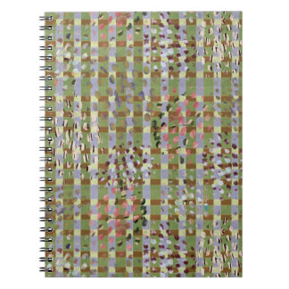 Textured Pointillism Grid Pattern Artwork Anteckningsbok