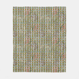 Textured Pointillism Grid Pattern Artwork Fleecefilt