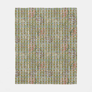 Textured Pointillism Grid Pattern Artwork Fleecefilt