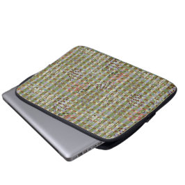 Textured Pointillism Grid Pattern Artwork Laptop Fodral