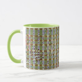 Textured Pointillism Grid Pattern Artwork Mugg