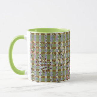 Textured Pointillism Grid Pattern Artwork Mugg