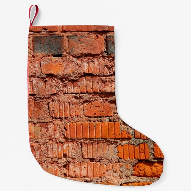 Textureövergiven, föråldrad, antika, liten julstrumpa (Framsidan)