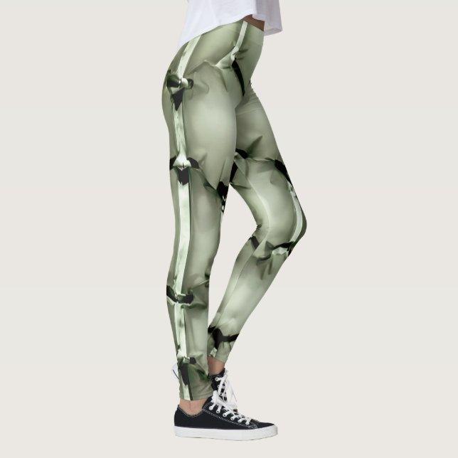 Texturerad bakgrund för hexagonal grönt bubbla leggings (Höger)