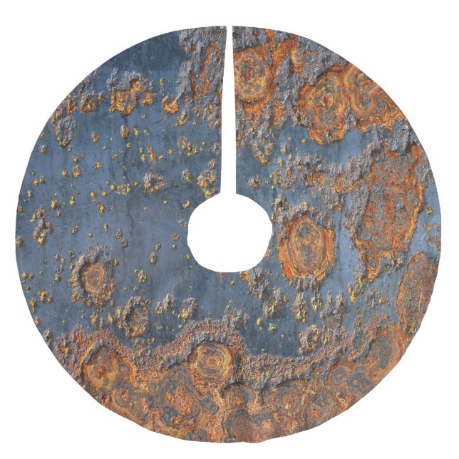 Texturerad bakgrund för metall. julgransmatta borstad polyester (Framsidan)