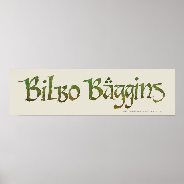Texturerad BILBO BAGGINS™ Poster (Framsidan)