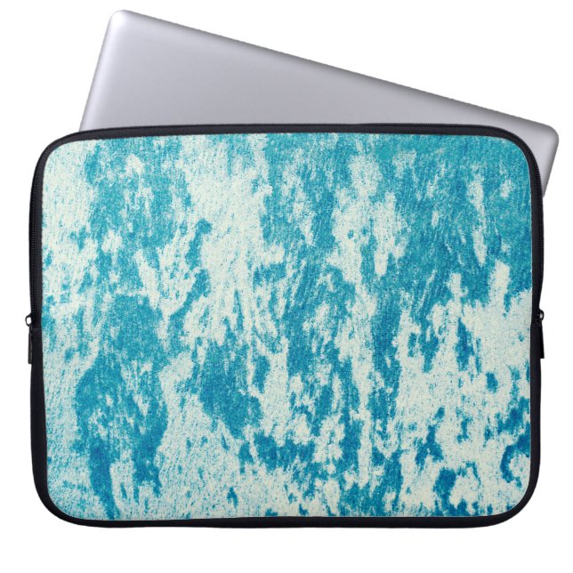 Texturerad blå bakgrund av tät väv. Kon Laptop Fodral (Framsidan)
