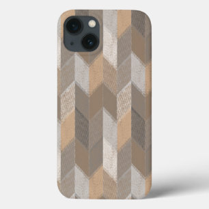 Texturerad blå, Gult, Olive Chevron.