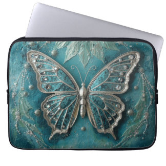 Texturerad blomkonst – Mjuk natur blomdesign Laptop Fodral