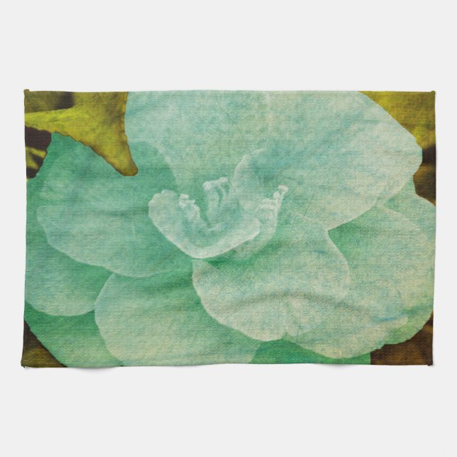 Texturerad blomma av Shirley Taylor Kökshandduk (Horisontell)
