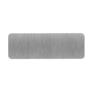 Texturerad borstad Aluminum rostfritt stål Returadress Etikett