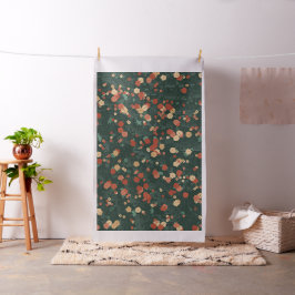 Texturerad botanisk trädgård Blommig labyrintmönst Tyg