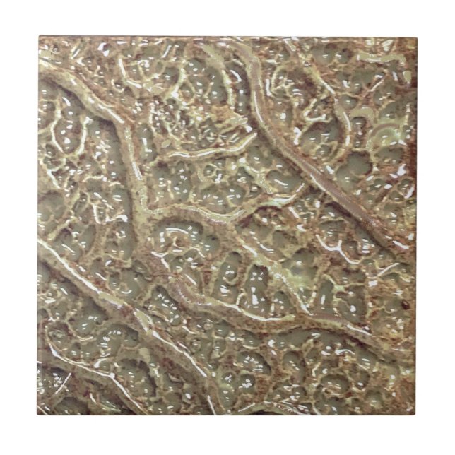 Texturerad bricka av keramiskt material kakelplatta (Framsidan)