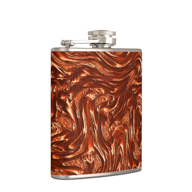 Texturerad brun terracotta fickplunta (Höger)