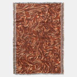 Texturerad brun terracotta filt