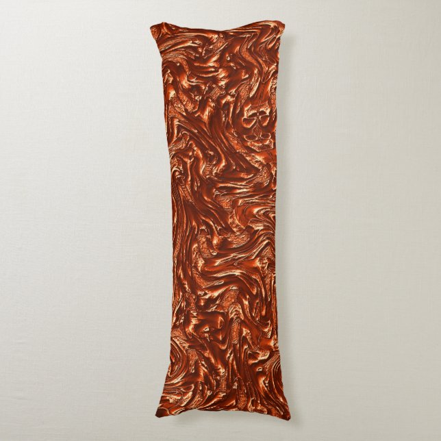 Texturerad brun terracotta kroppskudde (Framsidan Vertikal)