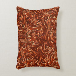 Texturerad brun terracotta prydnadskudde