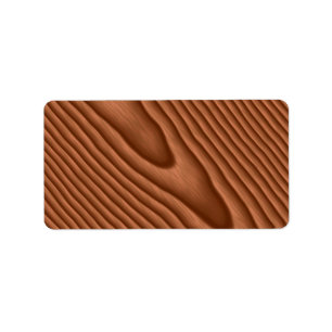 Texturerad brun Woodgrain Adressetikett