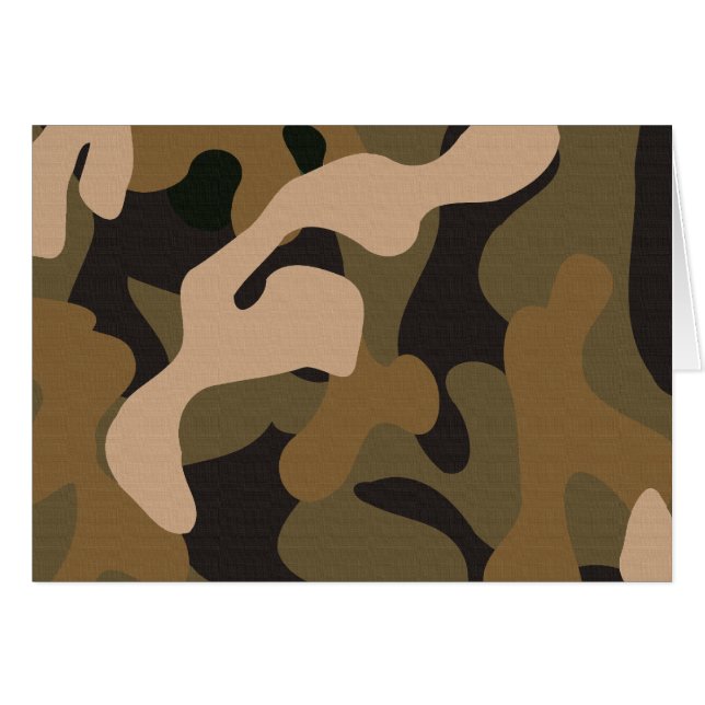 Texturerad Camo Mönster Hälsningskort (Framsidan Horizontal)