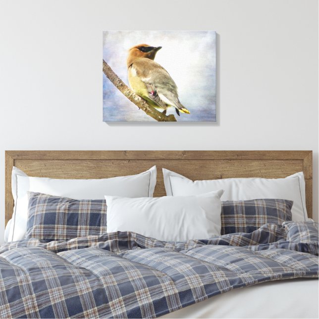 Texturerad Cederträd Vaxving Duvtryck Canvastryck (Insitu (sovrum))