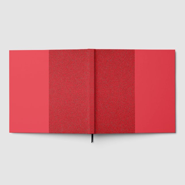 Texturerad Center Tomat Röd Gästbok – Anpassa (Full)