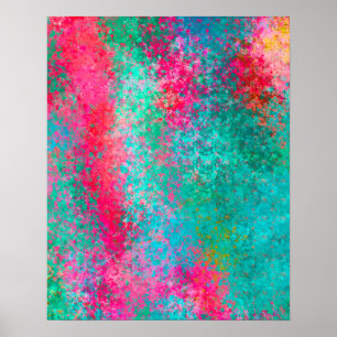 Texturerad färglös Abstrakt Vattenfärgmålning Poster