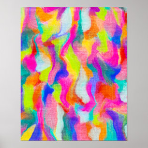 Texturerad färglös Abstrakt Vattenfärgmålning Poster