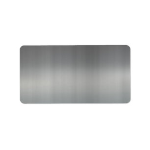 Texturerad flott borstad metall adressetikett