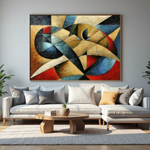 Texturerad geometrisk konst poster