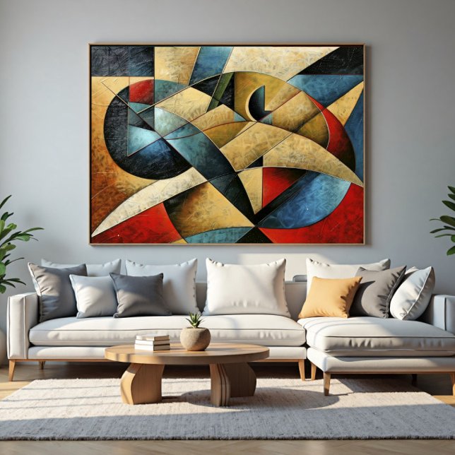 Texturerad geometrisk konst poster (Skapare uppladdad)