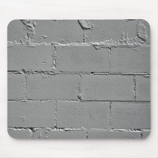 Texturerad Grått Cement Block Wall Musmatta (Framsidan)