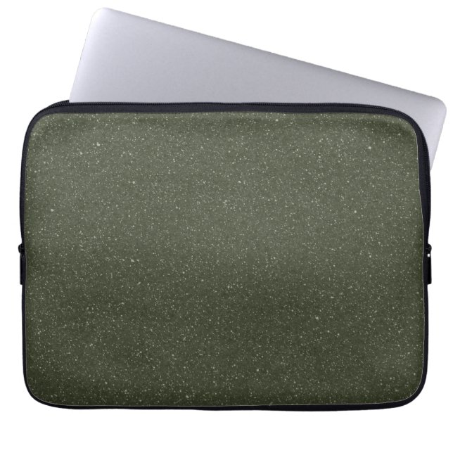 Texturerad Grönt Laptop sleeve - Anpassade (Framsidan)