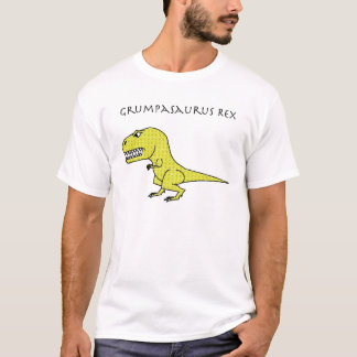 Texturerad Grumpasaurus Rex gult T Shirt
