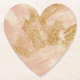 *~* Texturerad Guld Glitter Distress Golden Rosa Underlägg Papper