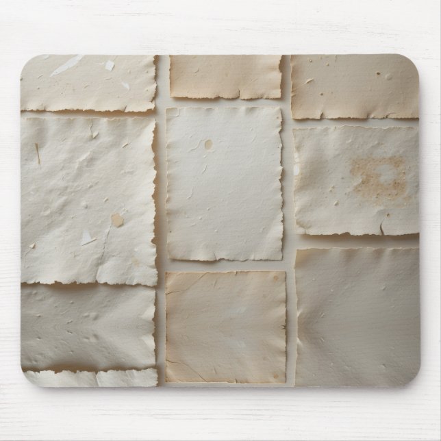 Texturerad, handgjord, Papper, Ljugit Musmatta (Framsidan)