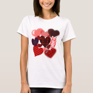 Texturerad hjärtaCollage T Shirt