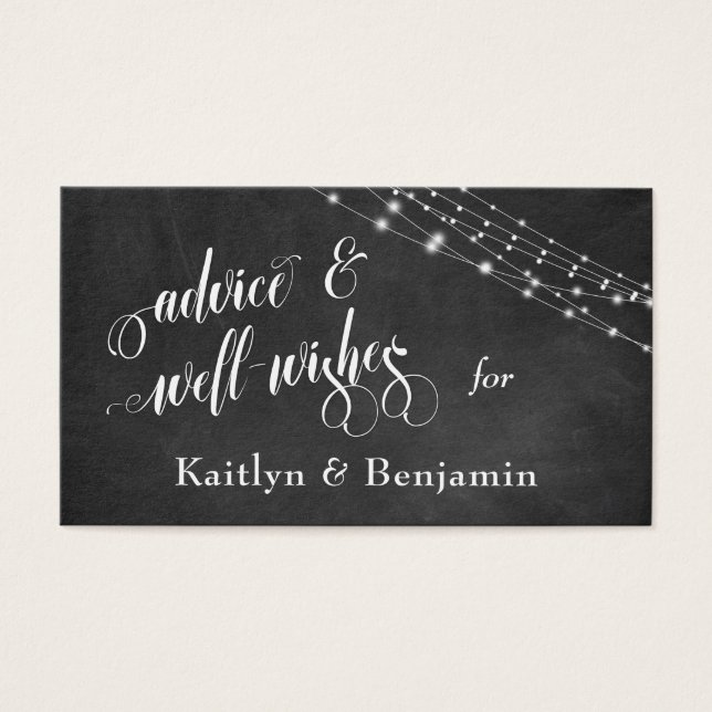 Texturerad kartong, Ljus Advice och well-Önskemål Visitkort (Framsidan)